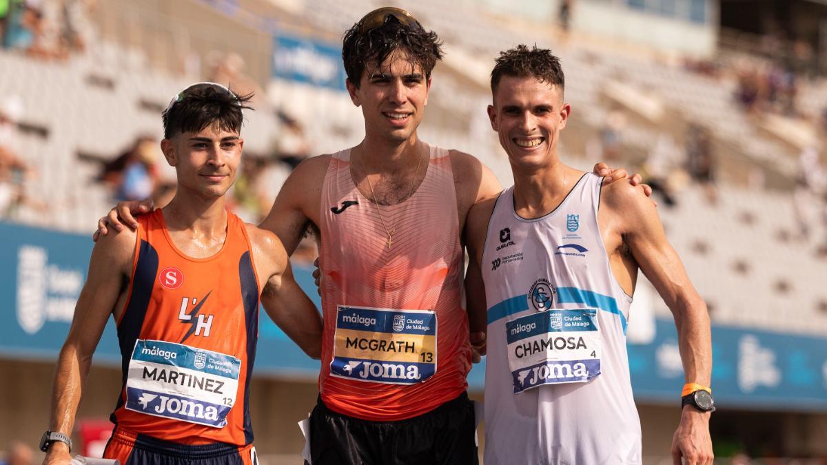 Óscar Martínez, Paul McGrath y Dani Chamosa, los medallistas en Málaga