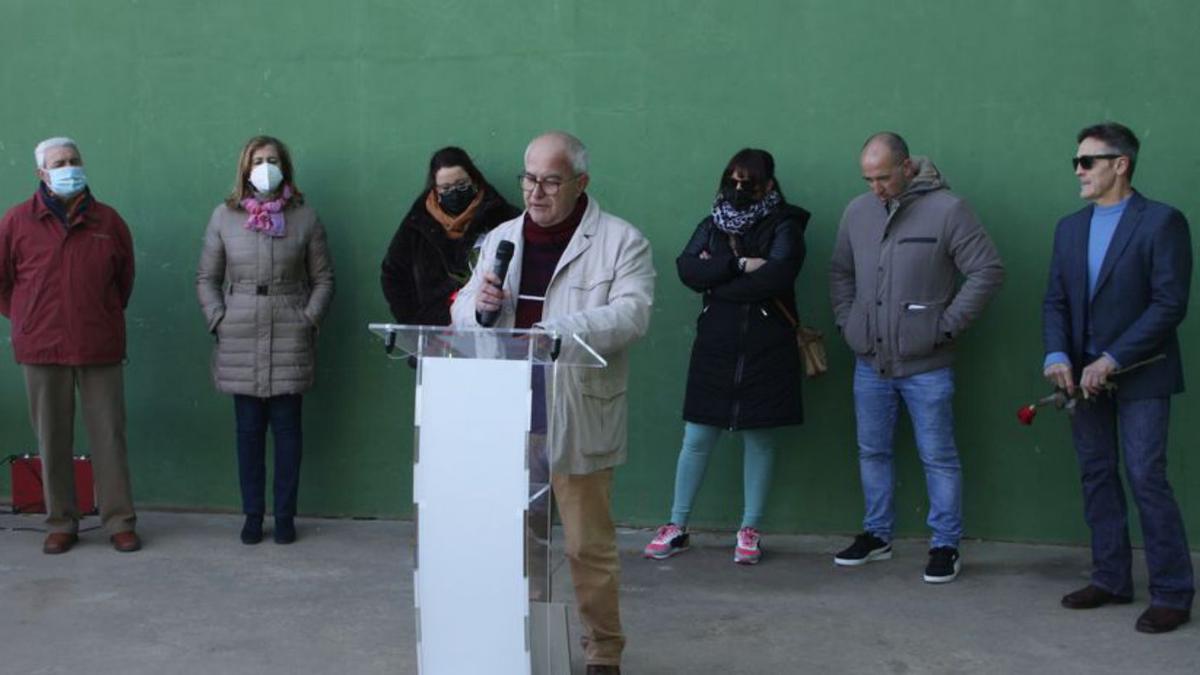 El alcalde de Grisén, Marcos Lahoz, dirigió unas palabras. |