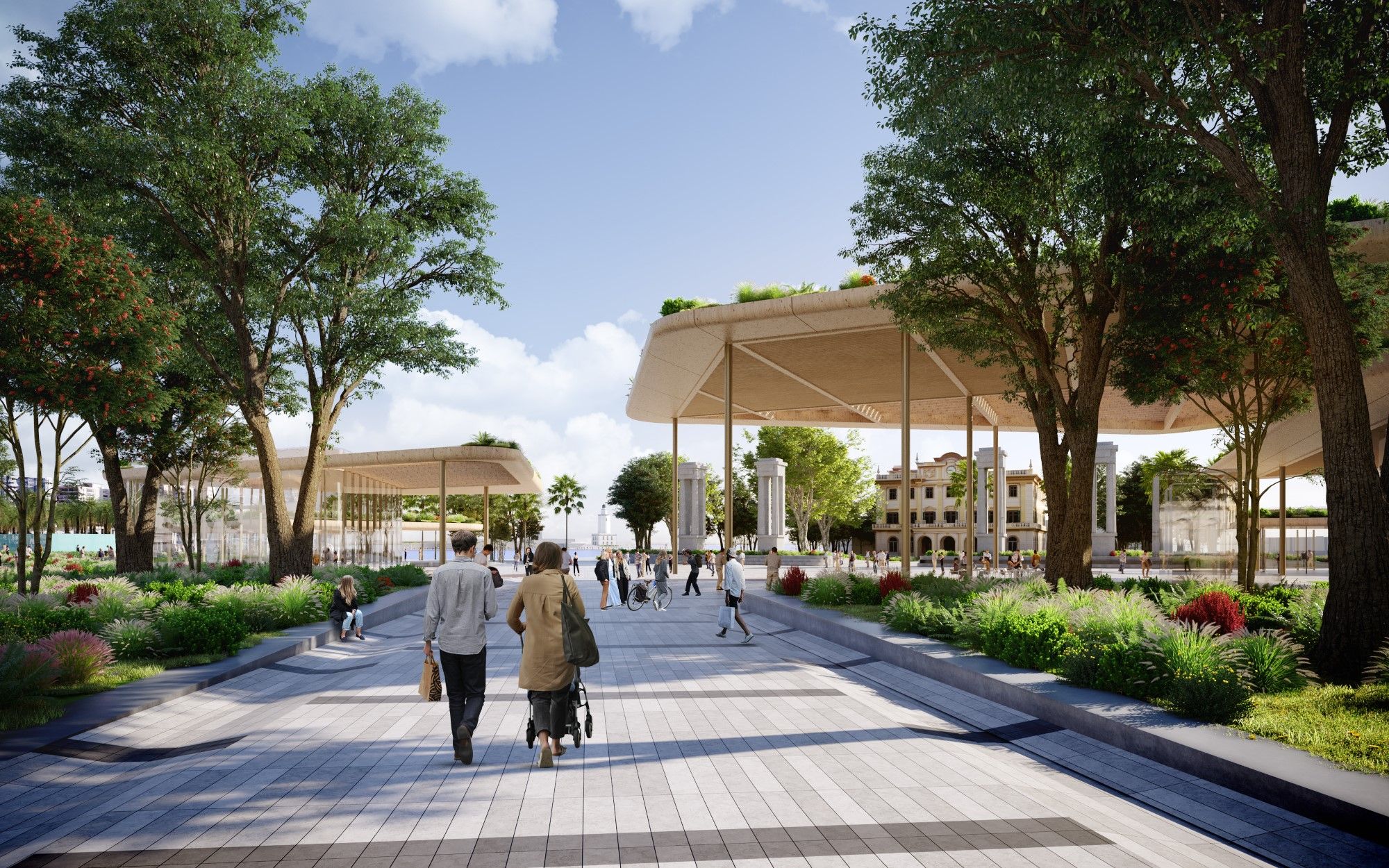Así quedará la plaza de La Marina y el Paseo del Parque con el proyecto del Plan Litoral