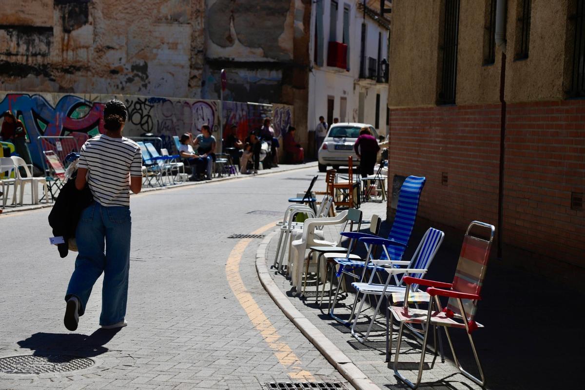 Sillas plegables para ver la Semana Santa de Málaga