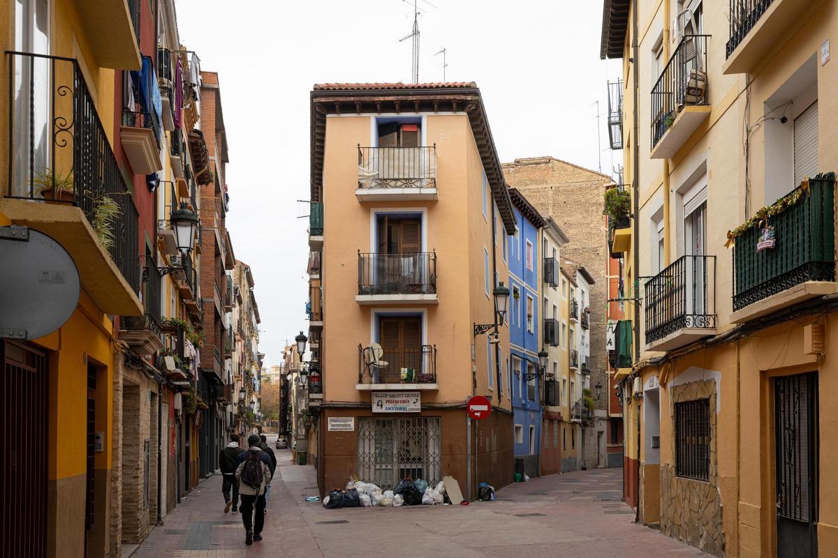 Esquina de la calle Pignatelli con Zamoray.