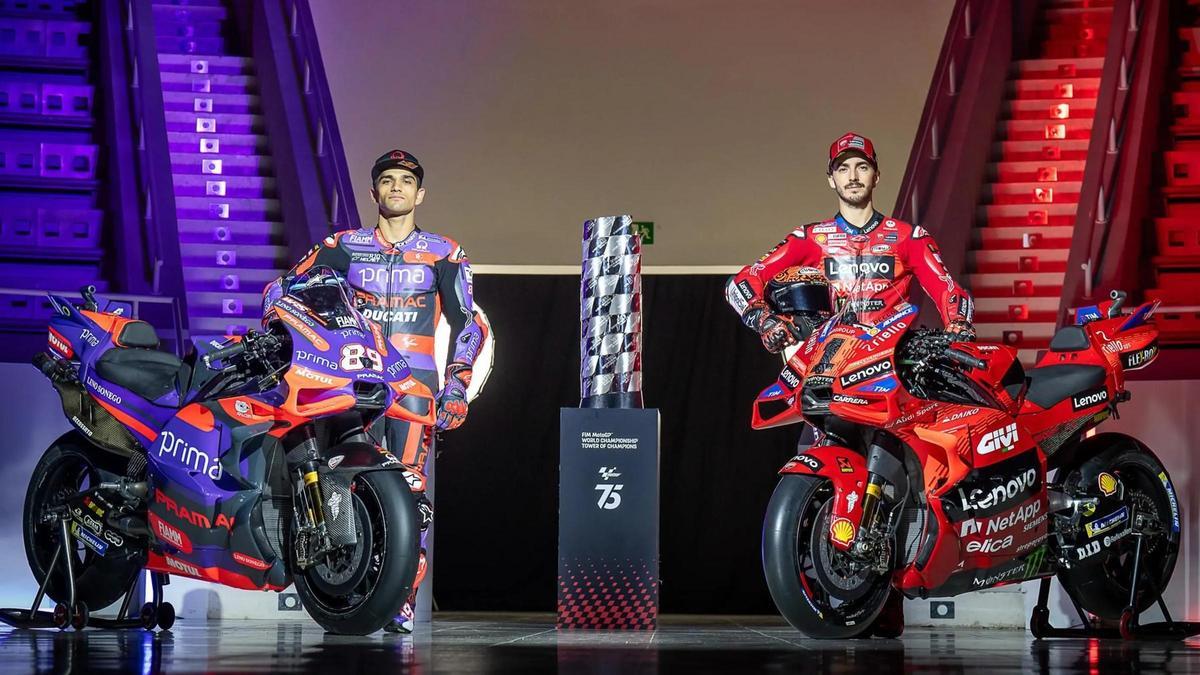 Jorge Martín y 'Pecco' Bagnaia separados por 24 puntos en el Mundial de MotoGP.