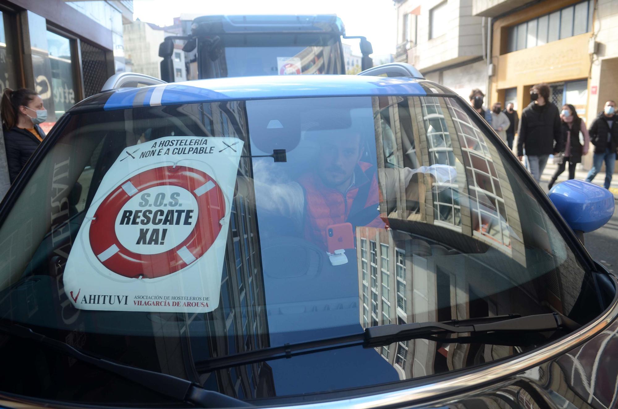 Manifestación masiva de la hostelería en Vilagarcía