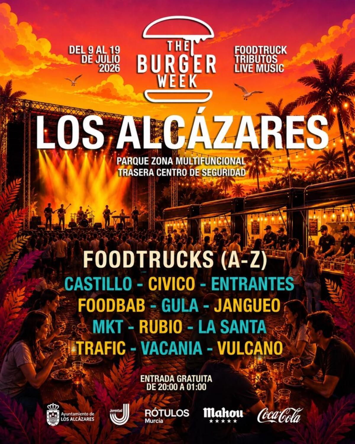 Cartel de "The Burger Week" de Los Alcázares