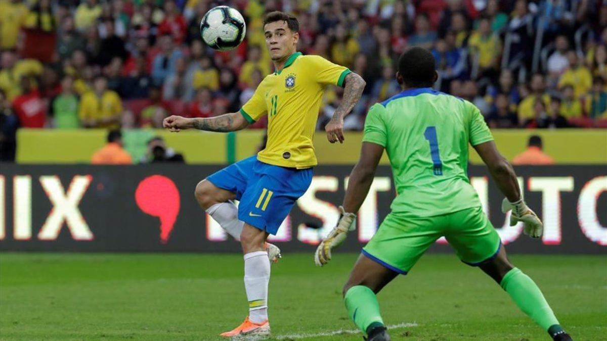 Coutinho con Brasil frente a Honduras