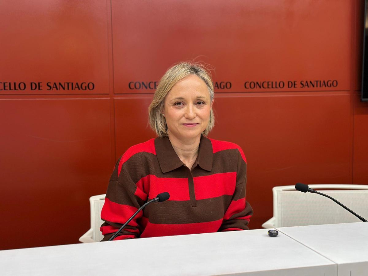 Marta Abal, no Pazo de Raxoi