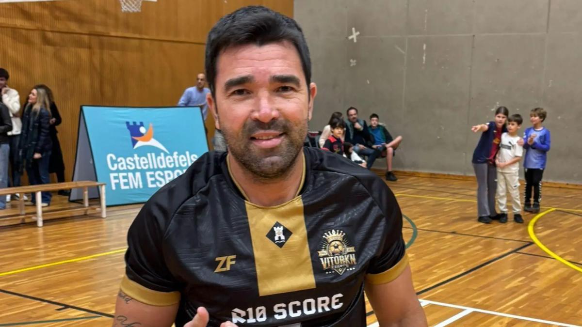 Deco en el partido benéfico celebrado en Castelldefels.