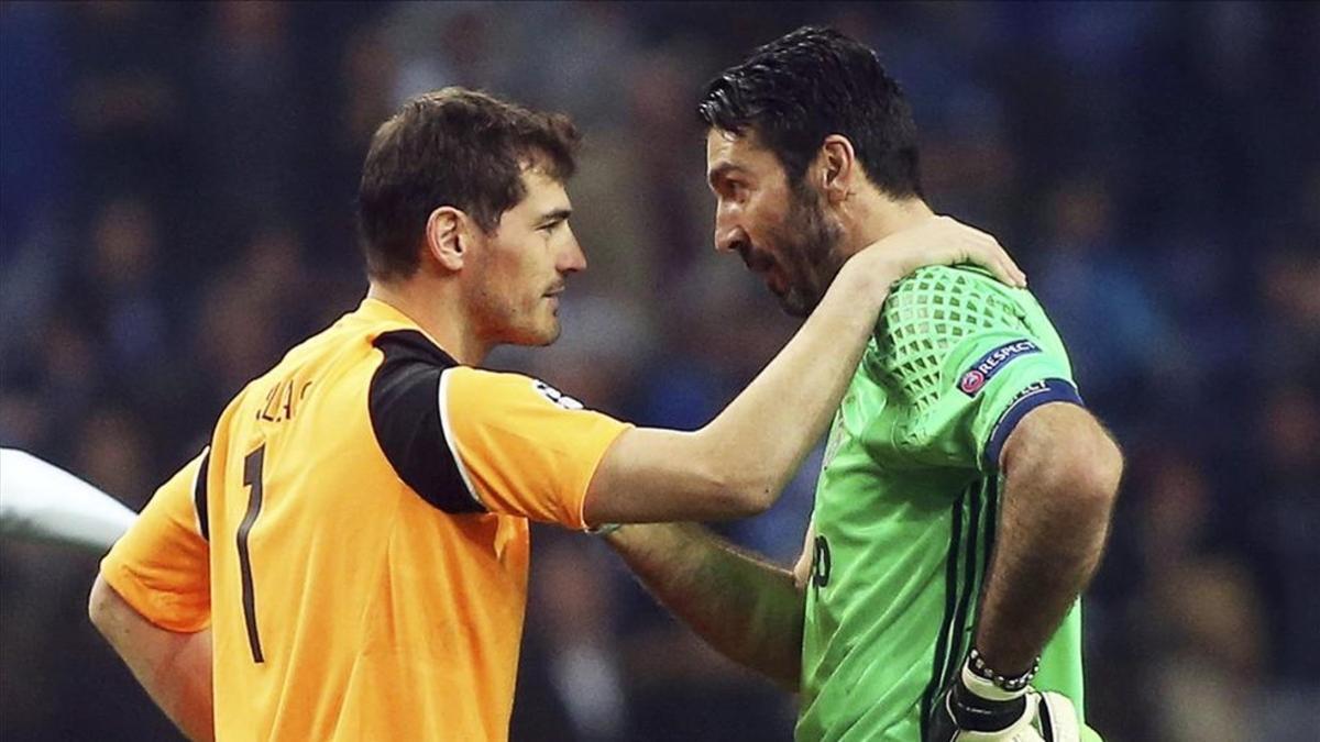 Casillas y Buffon, rivales y amigos