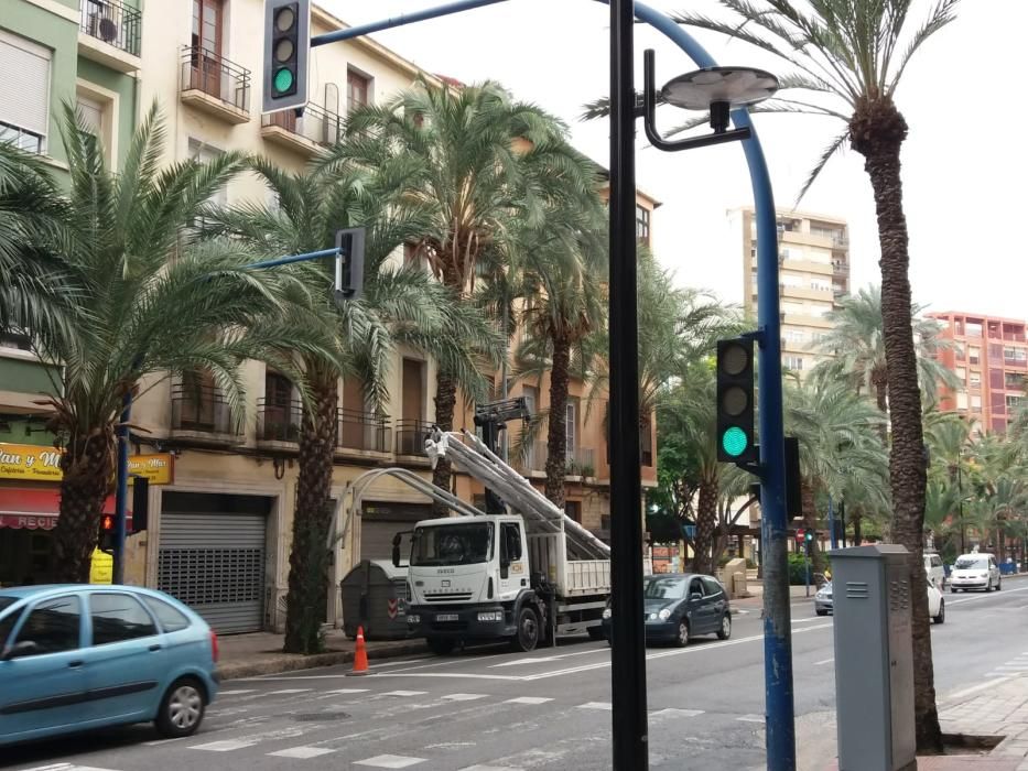 Nuevas farolas en Alicante