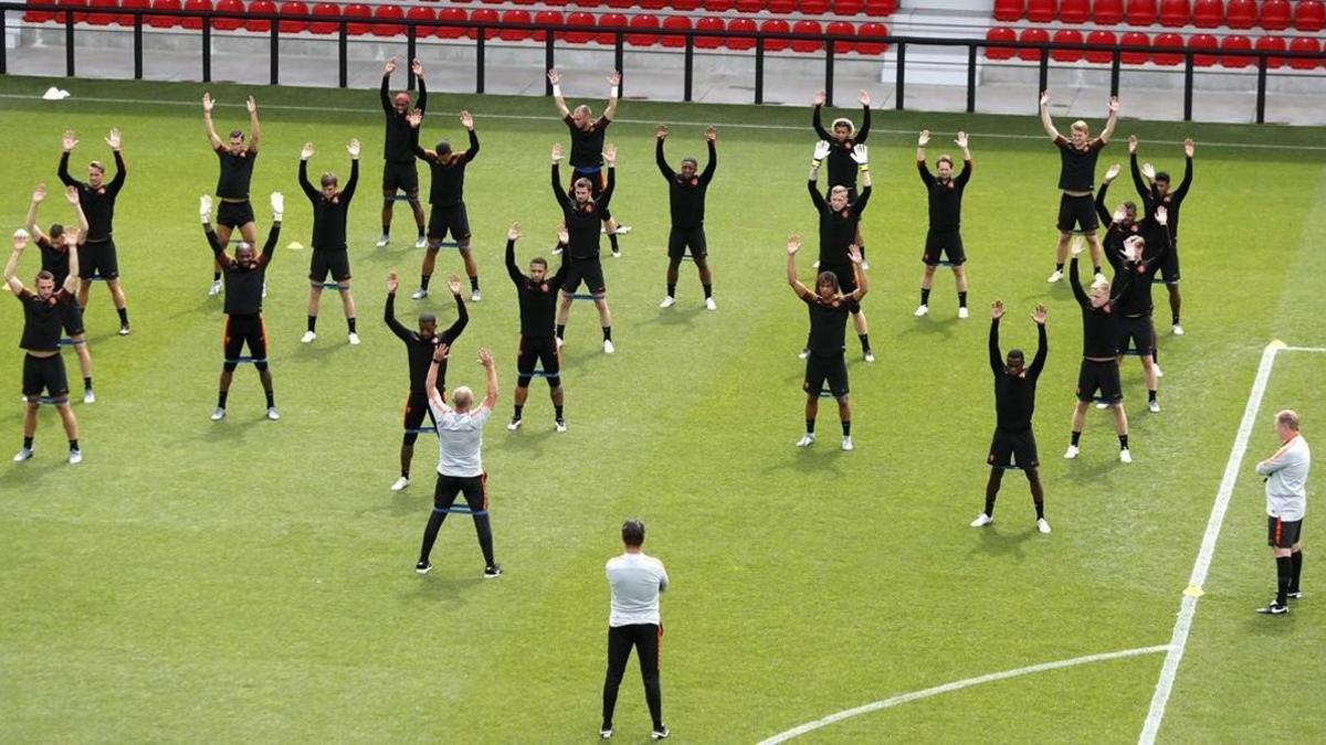 La selección holandesa se entrena en Braga.