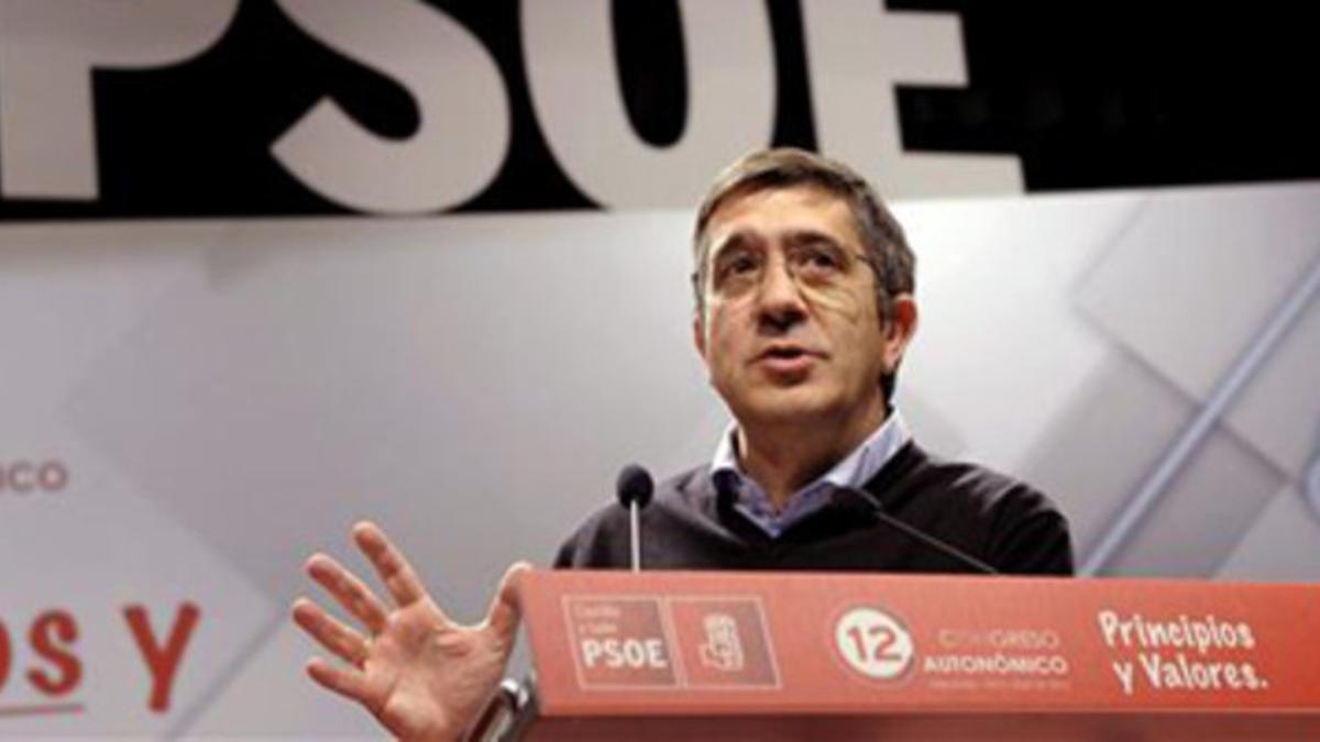 Patxi López,en la clausura del 12º Congreso Autonómico del PSOE, ayer en Castilla y León