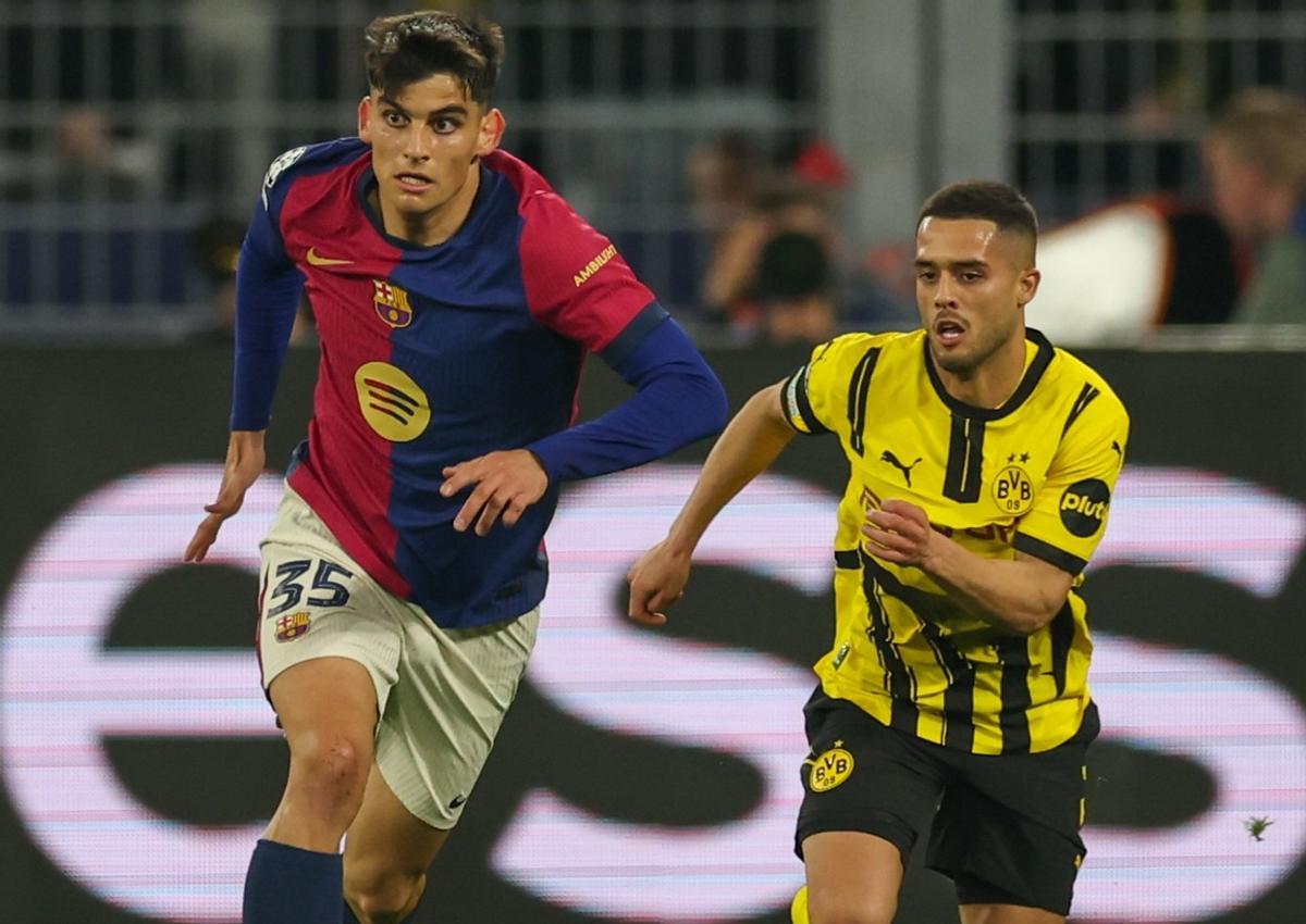 Gerard Martín, ante el Borussia