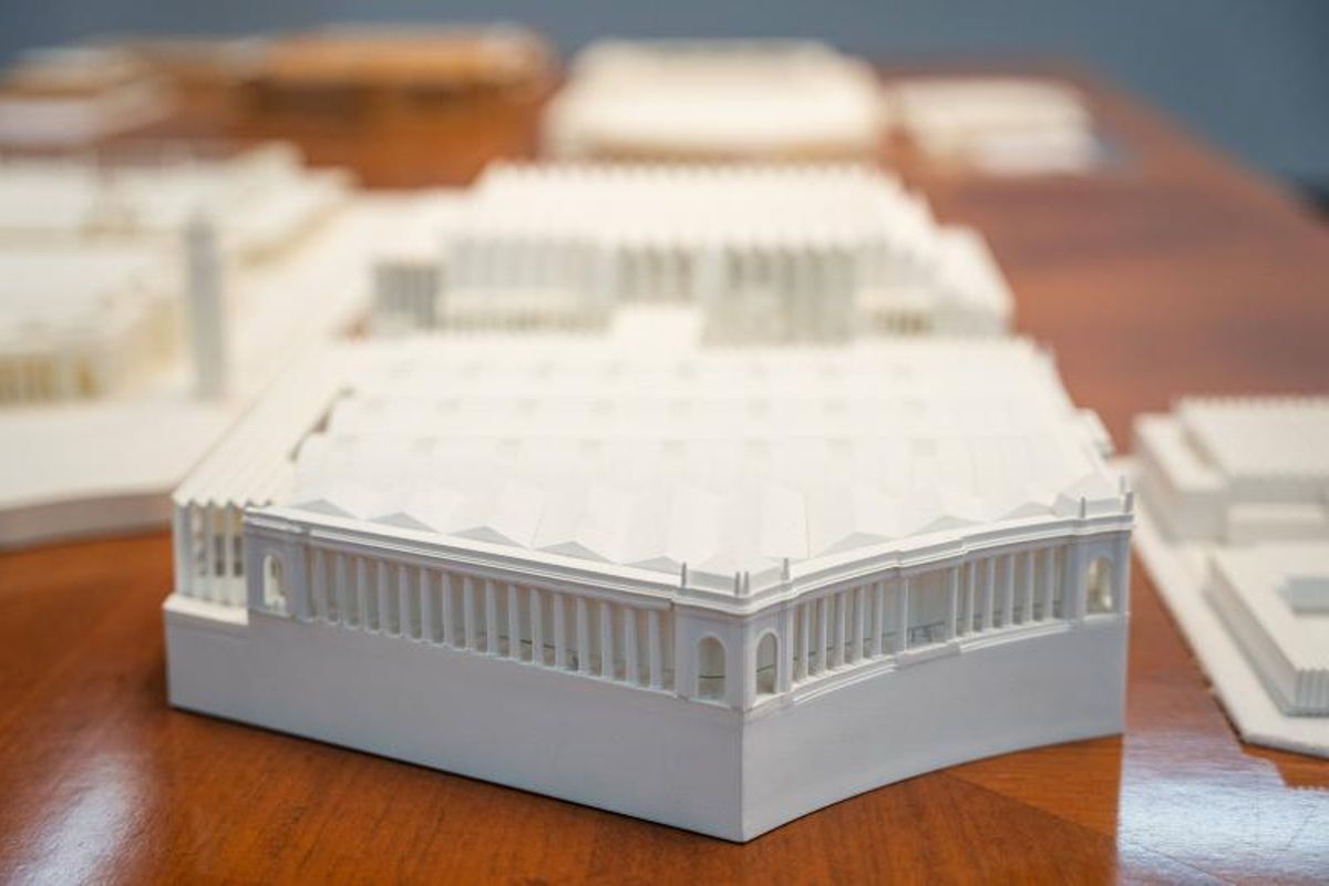 Propuesta finalista del Lote 1, Palau Multifuncional y Palau de les Comunicacions, de Nieto Sobejano arquitectos SLP, titulada 19292029
