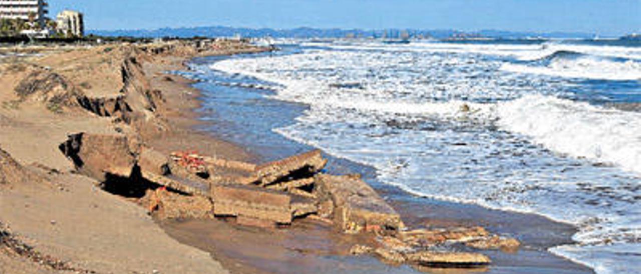 La subida del nivel del mar hará retroceder la costa valenciana hasta 164 metros.