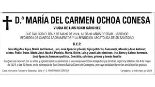 Dª María del Carmen Ochoa Conesa