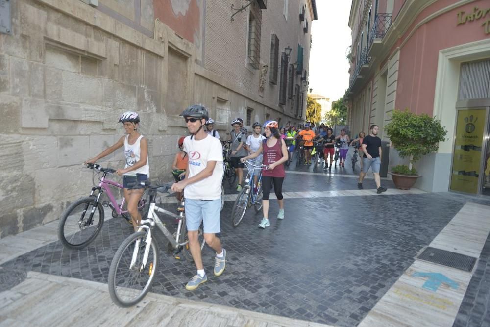 Ruta de bicicletas a la luz de la luna de Murcia