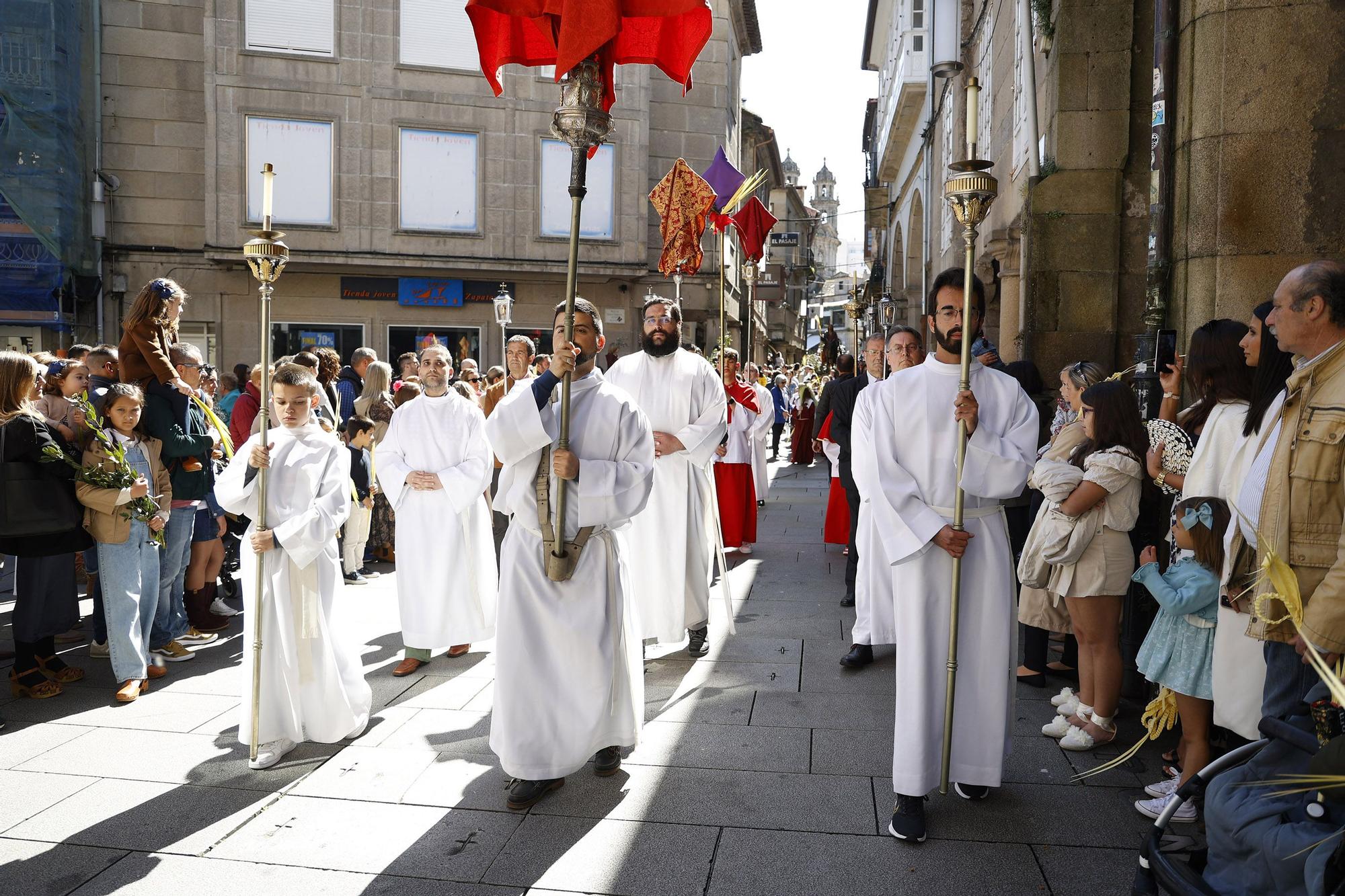 Devoción familiar en la burrita de Pontevedra