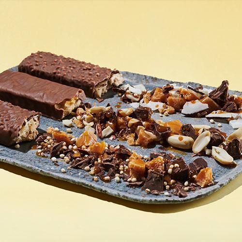 Barritas proteicas de chocolate