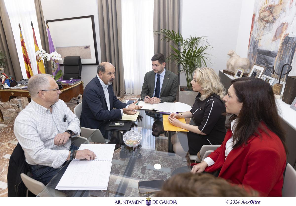 Prieto, Sapena y Moncho, en la reunión con Rafael Valcárcel