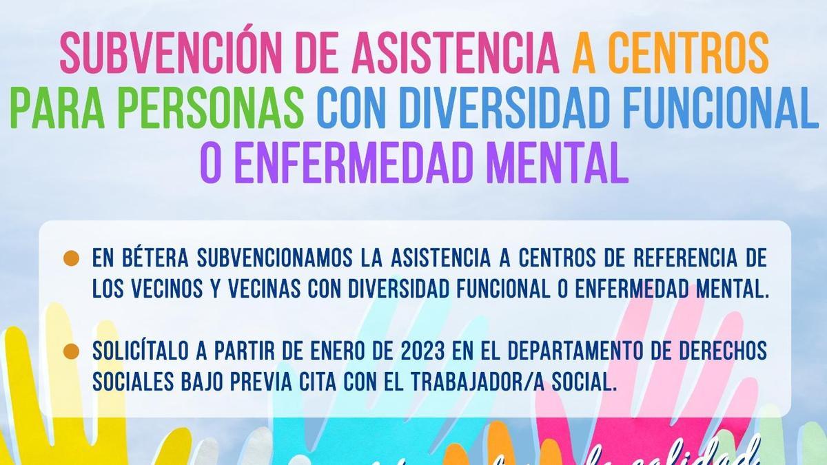 Subvención de Bétera a la asistencia de Diversidad Funcional