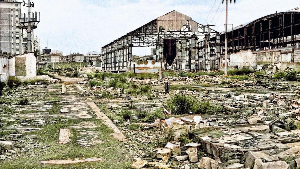 Ruinas de algunas naves de Hierros Alfonso, 1985