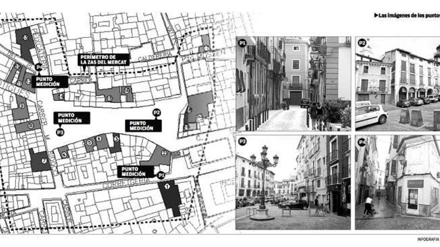 El Mercat y Corretgeria siguen rebasando los niveles de ruido permitidos pese a la zona ZAS