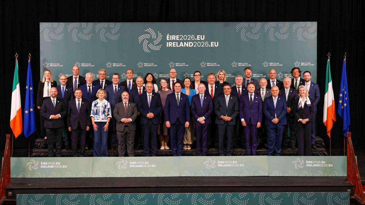 Foto de familia del Consejo informal de ministros de Pesca de la Unión Europea, celebrado en Cork.