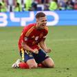 Dani Olmo celebra el primer gol de España ante Alemania en la Eurocopa