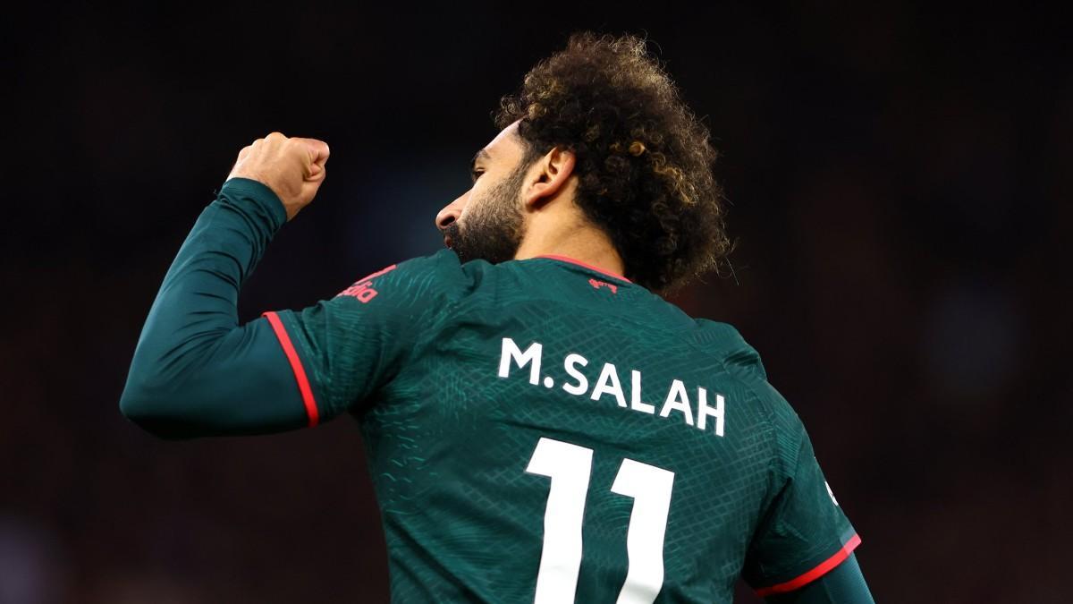 Salah, autor del primer gol del Liverpool