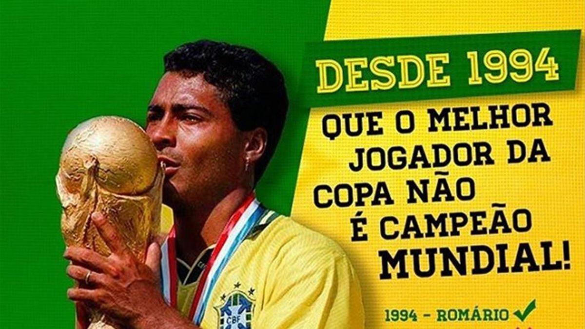 Romario fue campeón del mundo con Brasil en 1994