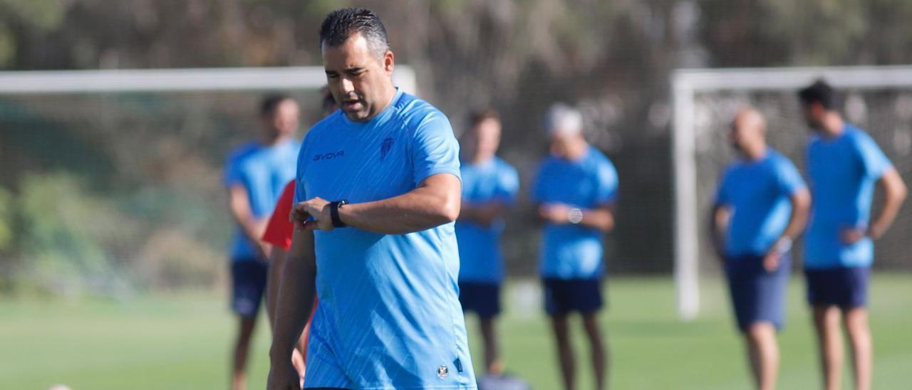 Germán Crespo, durante la sesión de trabajo en la Ciudad Deportiva.