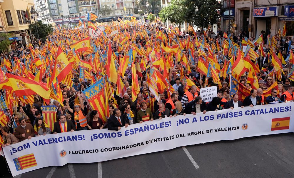 Manifiestación en València contra los 'països catalans'