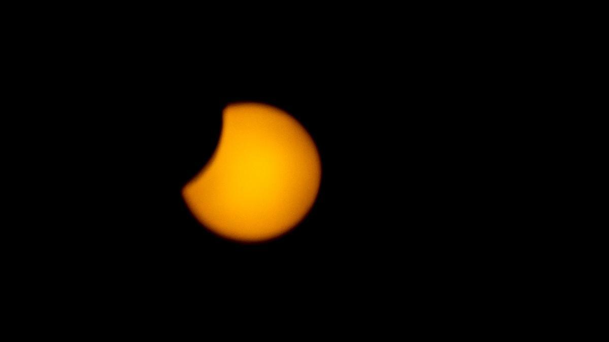 Imagen del eclipse parcial obtenida por los cangueses.