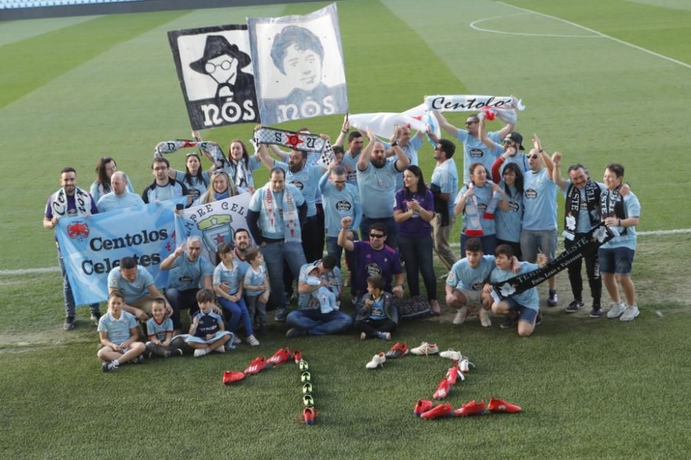 La afición del Celta se calza las botas del jugador número doce