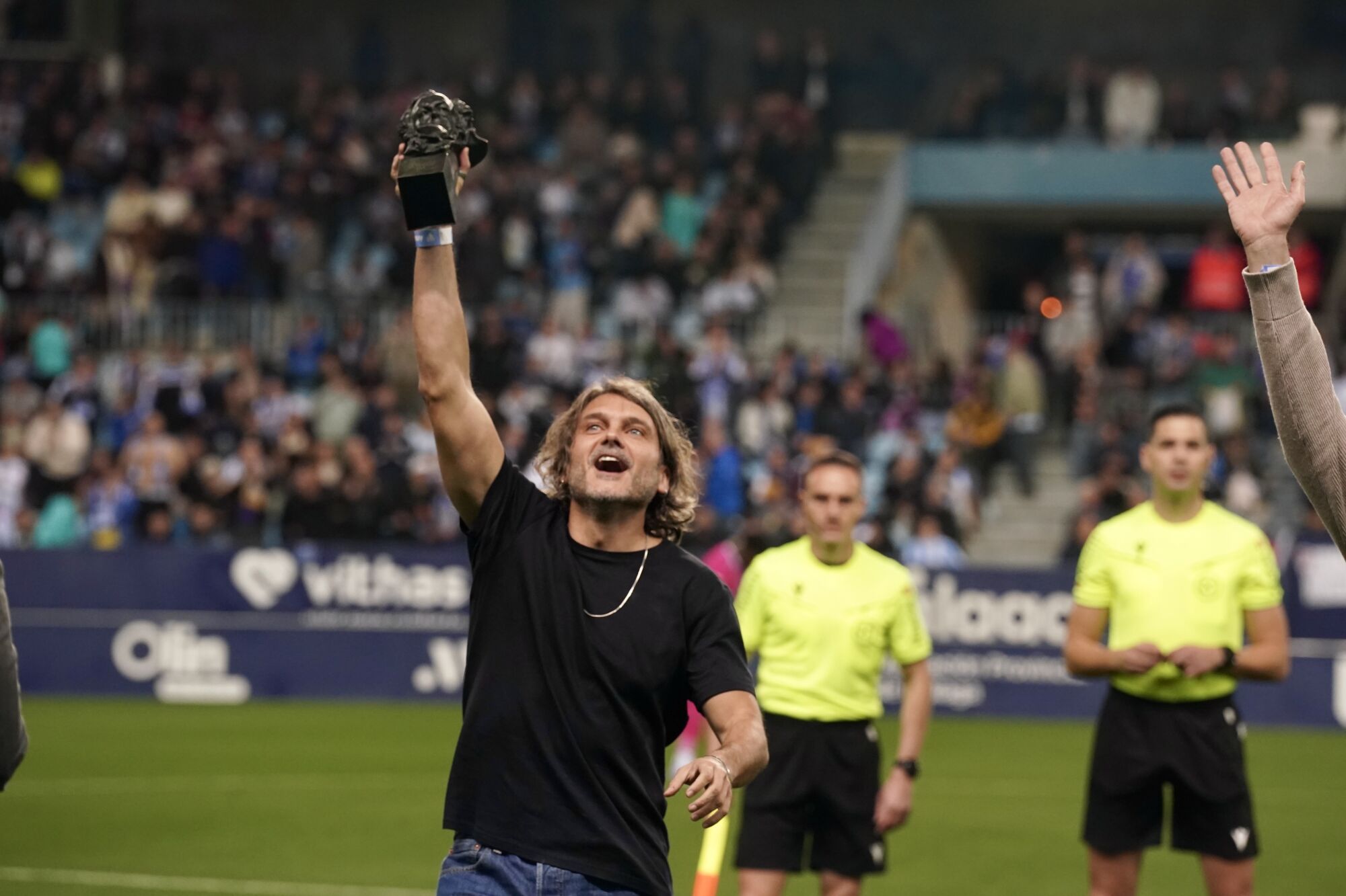 Encuentro disputado entre el Málaga CF y el CD Tenerife, en La Rosaleda