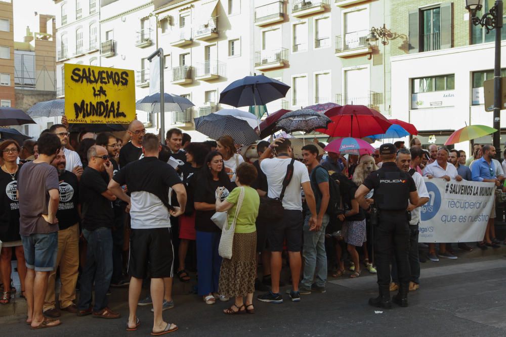 Los malagueños se manifiestan en defensa de La Mundial