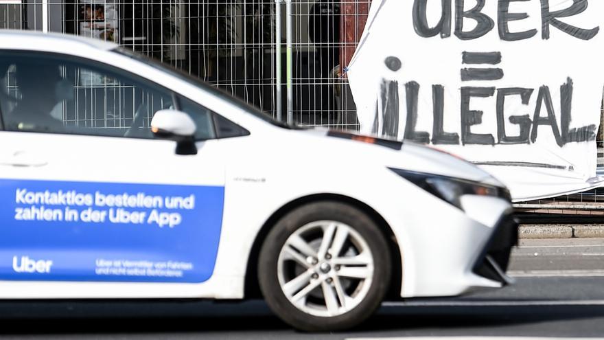 Protesta contra Uber en Berlín.