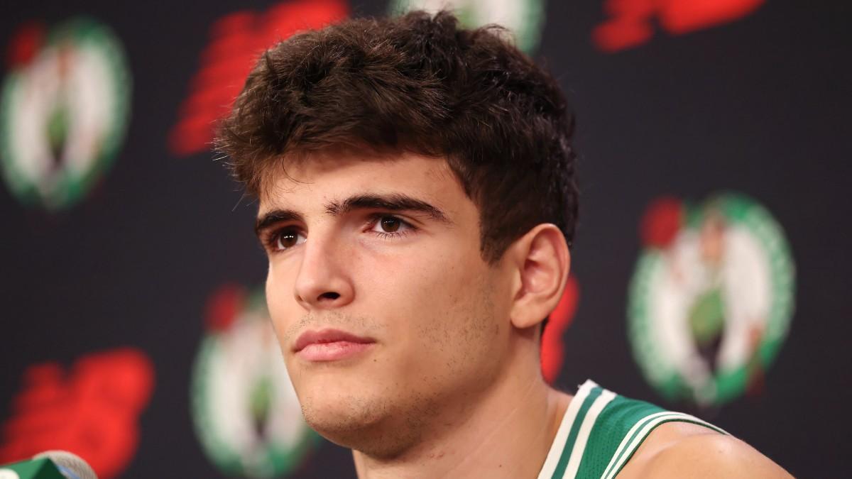 Hugo González, en el Media Day con los Boston Celtics