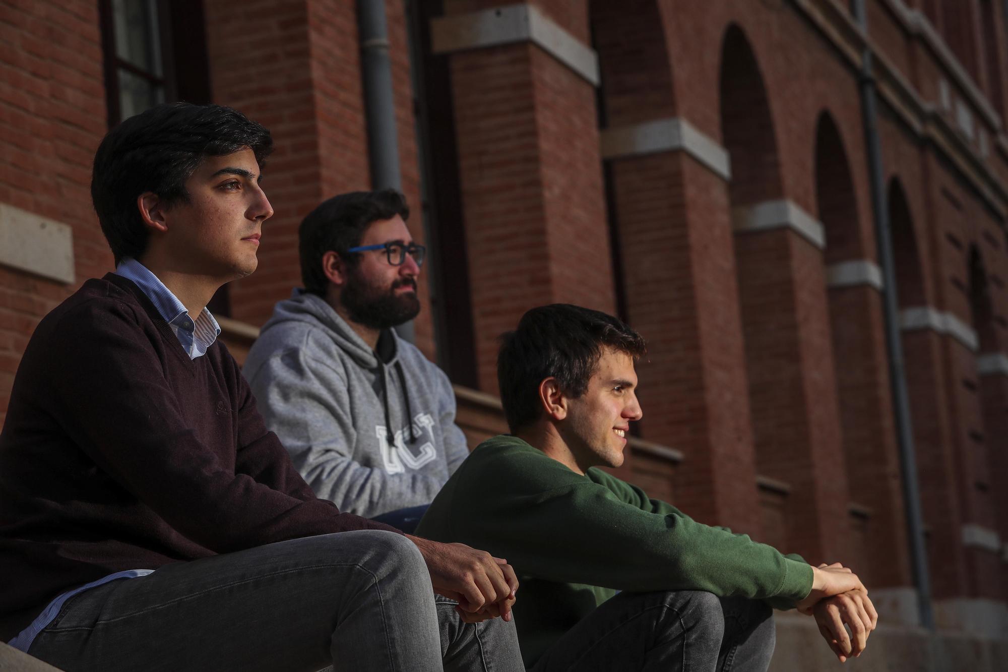 Luis González, Bruno Jiménez y David Rojas, tres seminaristas valencianos