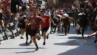 Un joven herido en el tercer encierro de las fiestas de Blanca