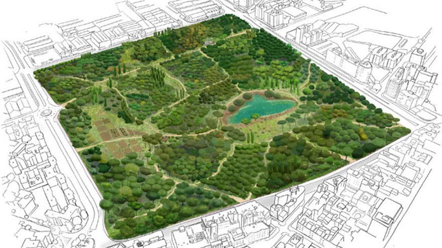 La plataforma ciudadana defiende la viabilidad del bosque urbano