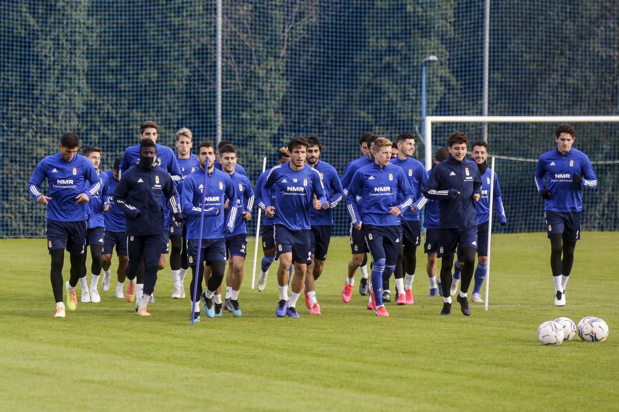 Entrenamiento del Oviedo en El Requexón