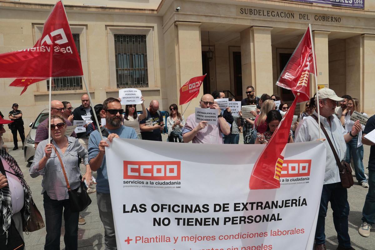 La concentración celebrada en Alicante.