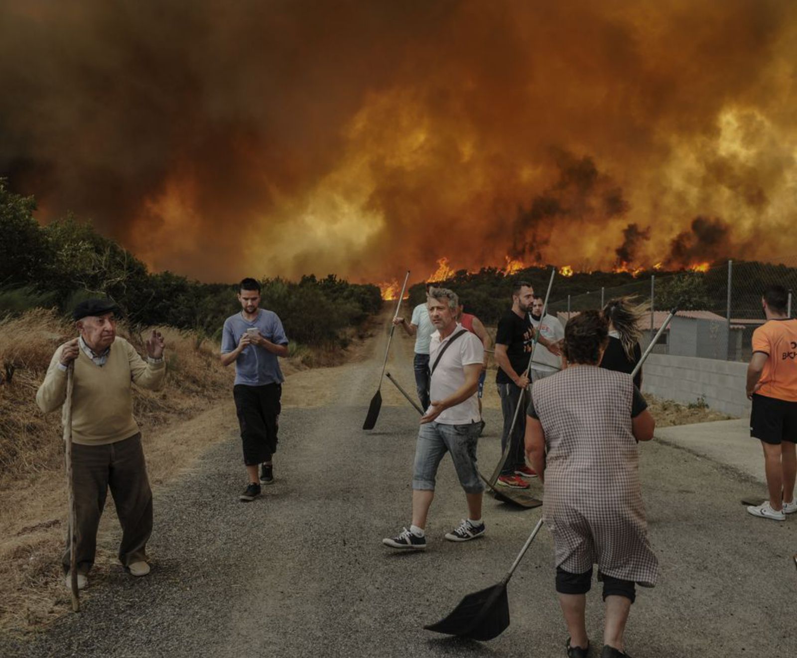Incendio en Cabreiro, en Cualedro, en agosto de 2015.