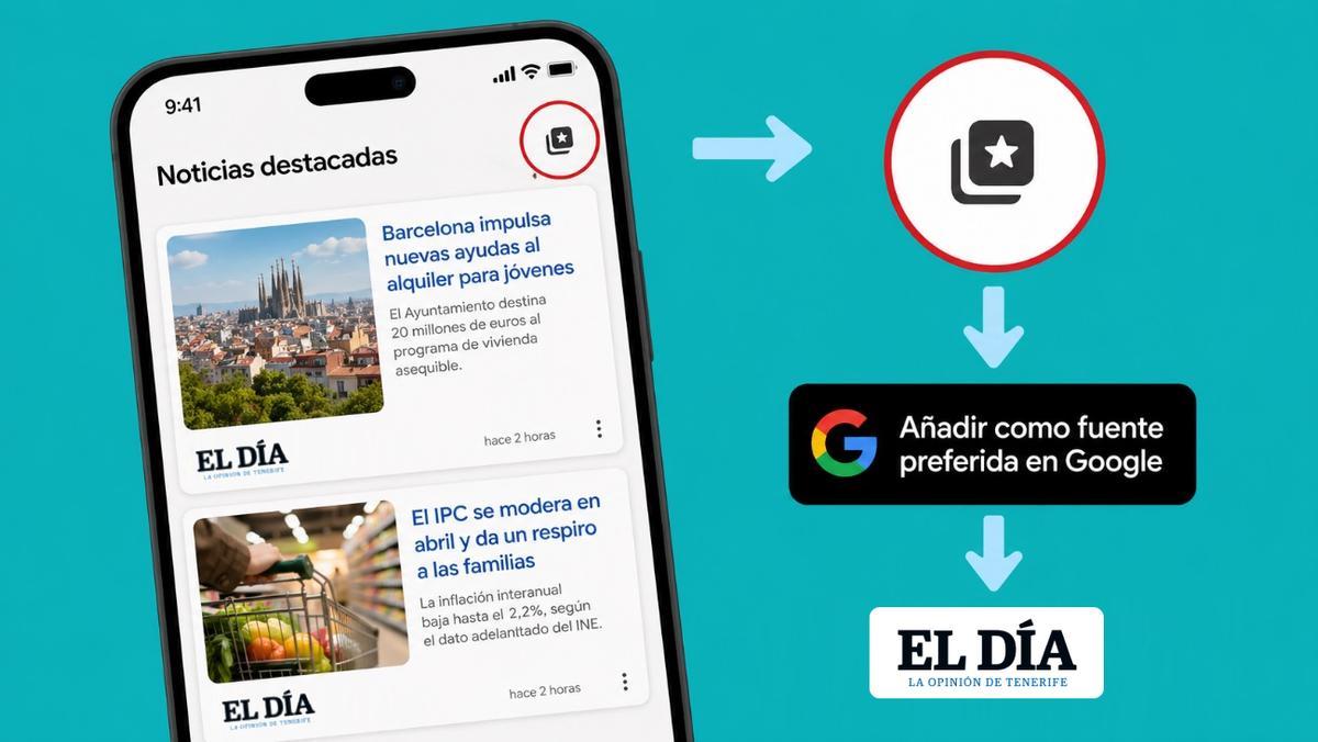 Añade El Día como fuente preferida en Google.