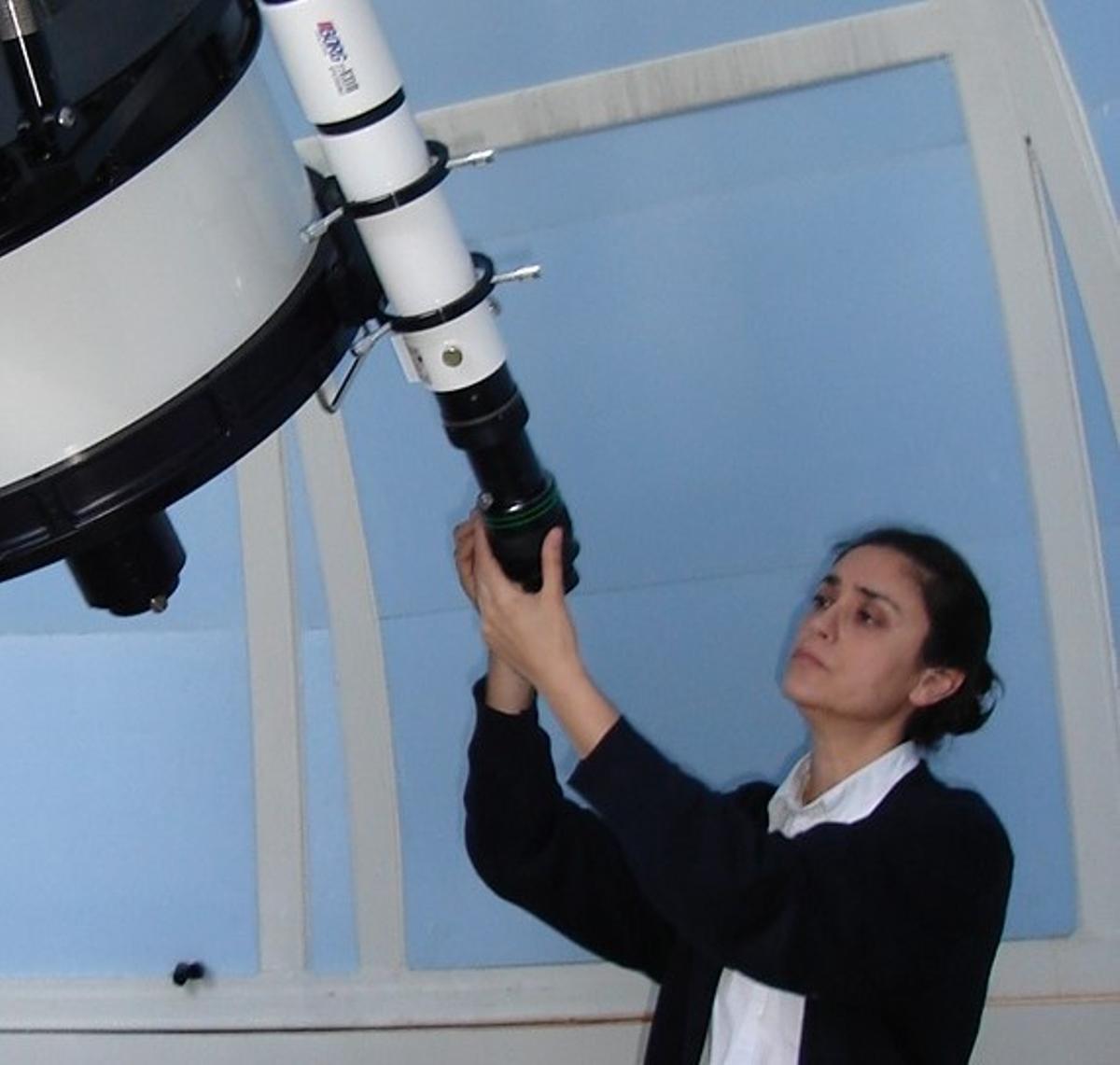 Ana con Minia Manteiga, Salvador Naya y Carlos Dafonte en la presentación del primer archivo del satélite Gaia