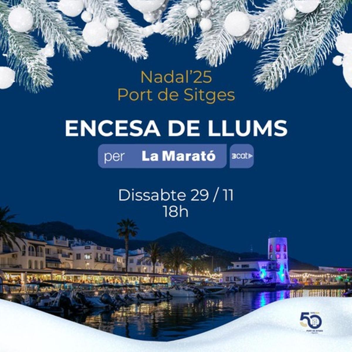 Este año, el encendido de luces del Port de Sitges se celebrará en colaboración con La Marató de 3cat