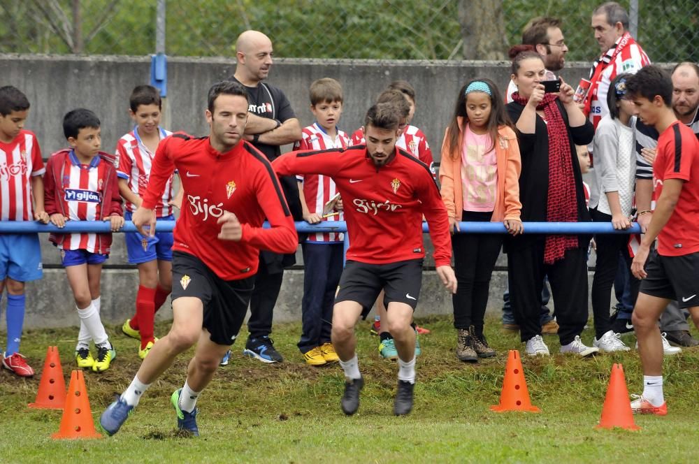 Entrenamiento del Sporting en Blimea