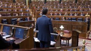 Sánchez, en el Congreso de los Diputados.