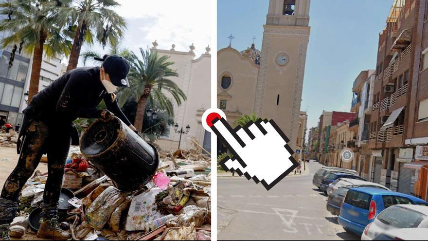 El antes y el después de la DANA en tres municipios de Valencia